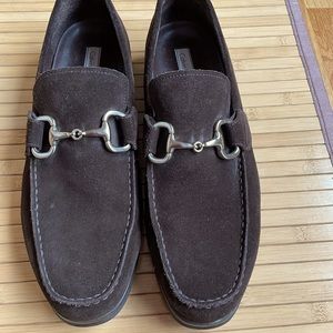 Like New Calvin Klein Horse Bit Loafers US 10.5 Chocolate Brown